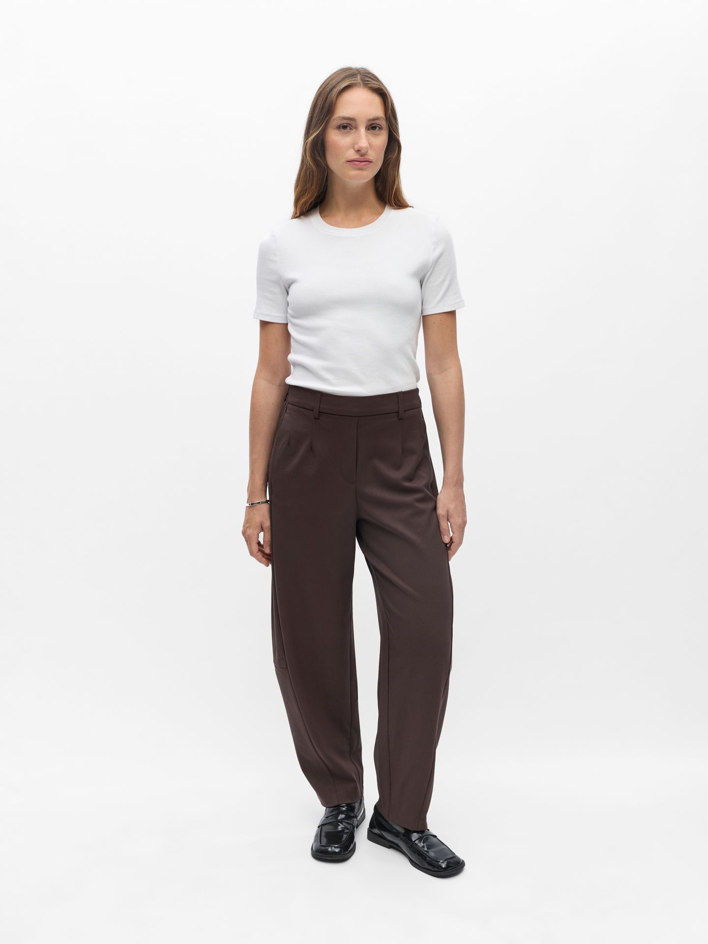 Object OBJLISA HW ANKLE BARREL PANT NOOS Seal Brown 2900171238012