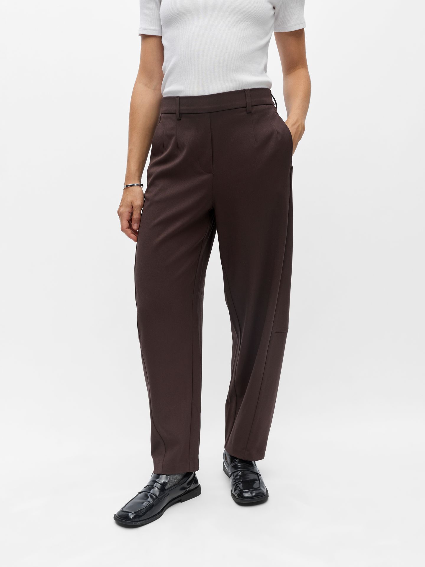 Object OBJLISA HW ANKLE BARREL PANT NOOS Seal Brown 2900171238012