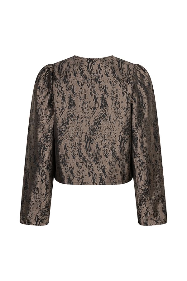 Lofty Manner Blouse Hedda - Jacquard 192 taupe 2900171556031
