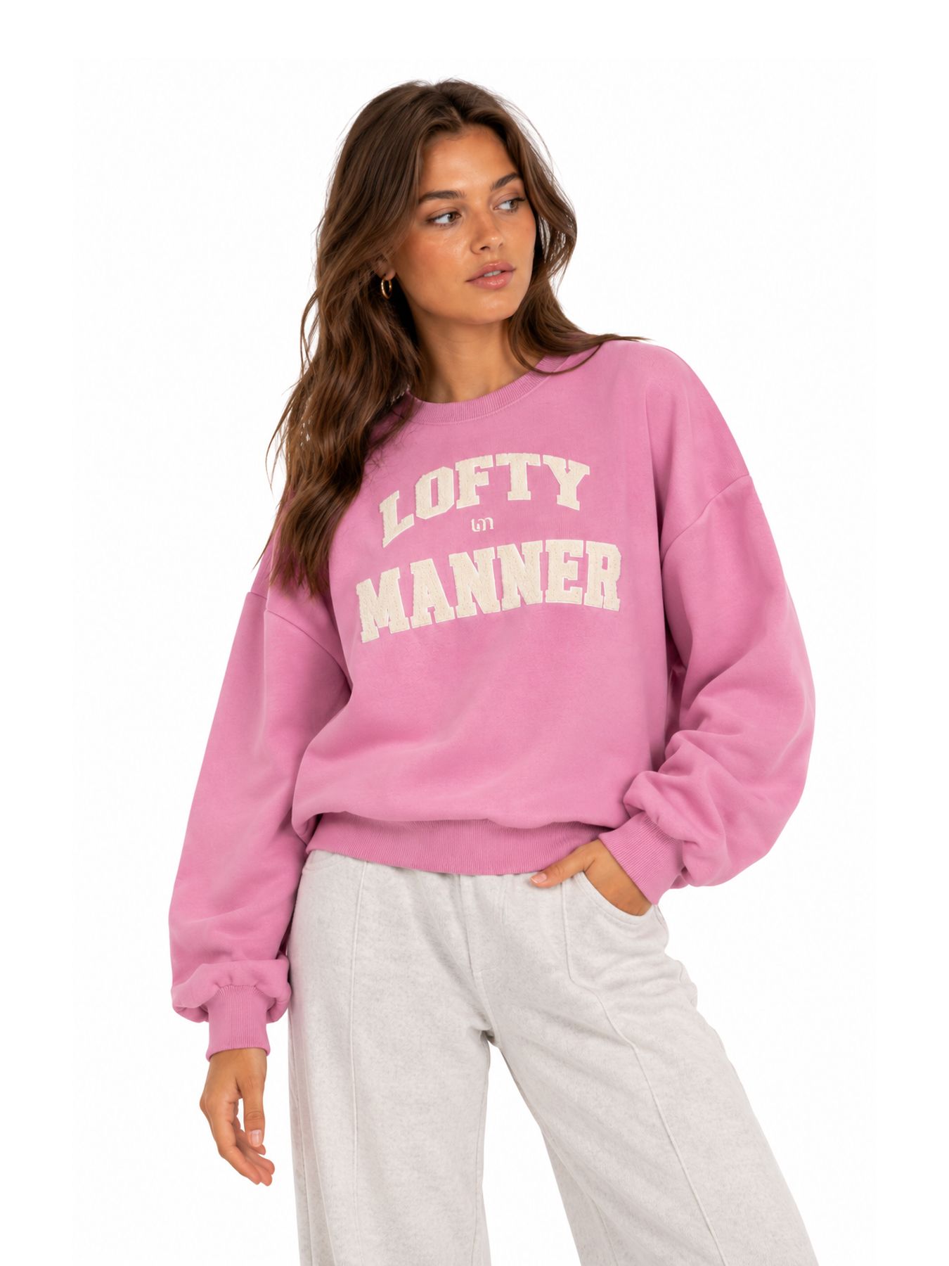 Lofty Manner Sweater Kensi - Balloon Sleeve 299 light pink 00121161-EKA26013300000103