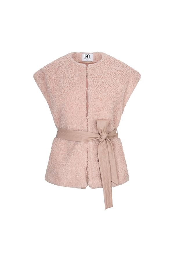 Lofty Manner Gilet Jea - Teddy Belted 299 light pink 00121167-EKA26013300000103