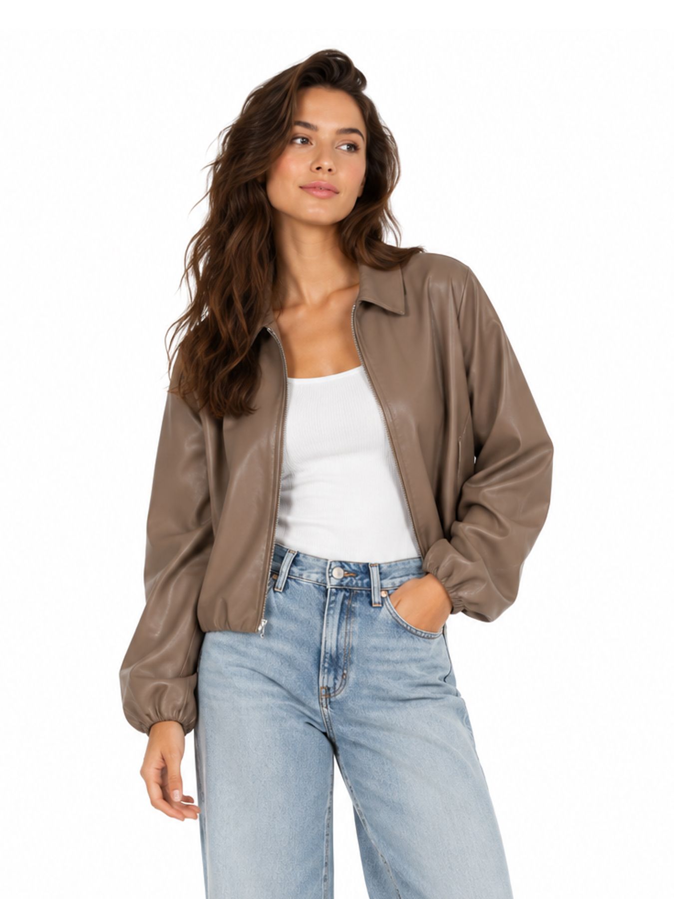 Lofty Manner Jacket Jillie - Cocoon PU 192 taupe 00121168-EKA26013300000102