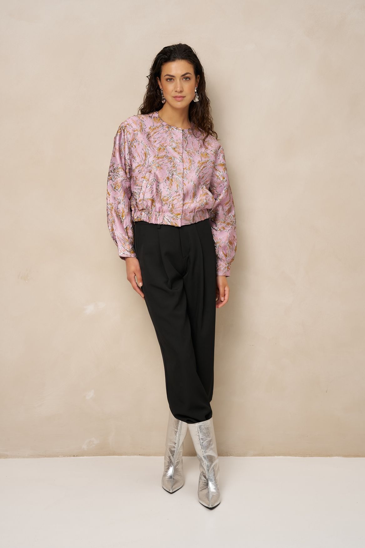 Lofty Manner Jacket Jules - Jacquard Bomber 299 light pink 2900171571065