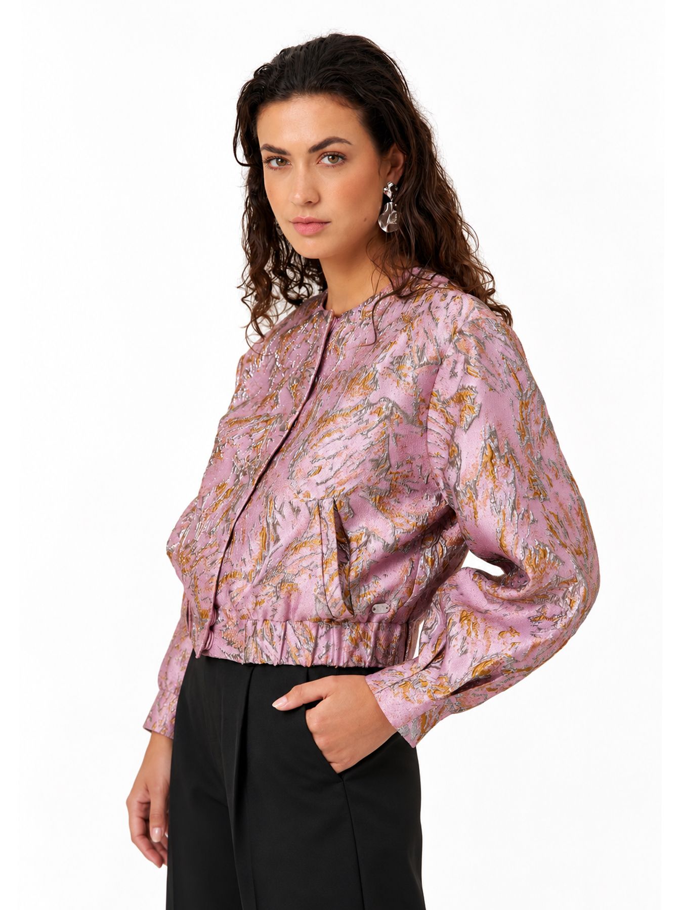 Lofty Manner Jacket Jules - Jacquard Bomber 299 light pink 00121169-EKA26013300000103