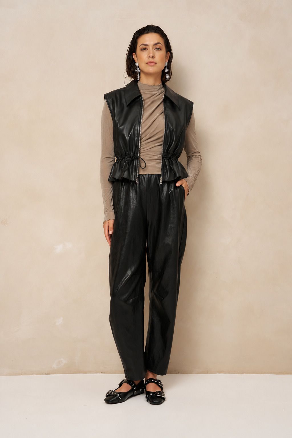 Lofty Manner Pant Kove - Barrel Vegan Leather 600 black 2900171574042