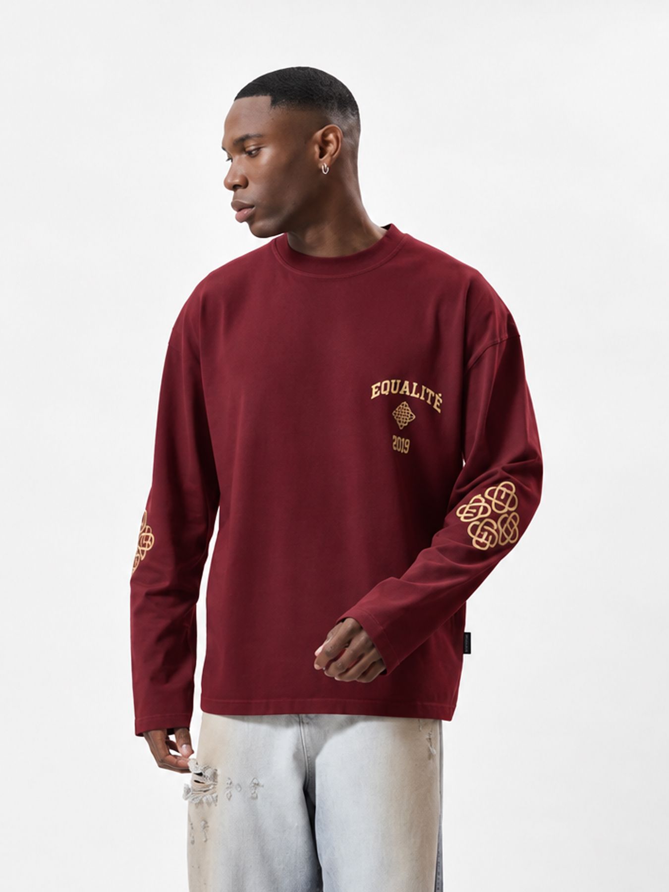 Equalité Isa oversized longsleeve Burgundy 00121173-4093