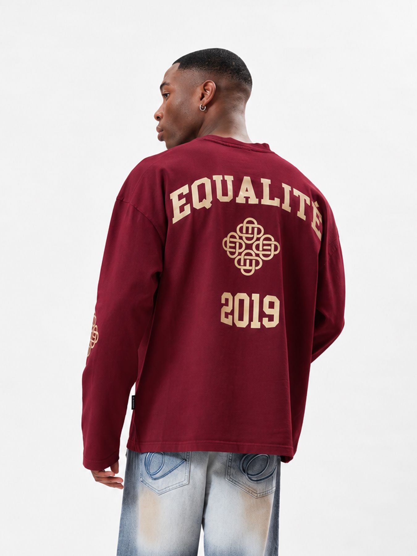 EqualitÃ© Isa oversized longsleeve Burgundy 2900171671048