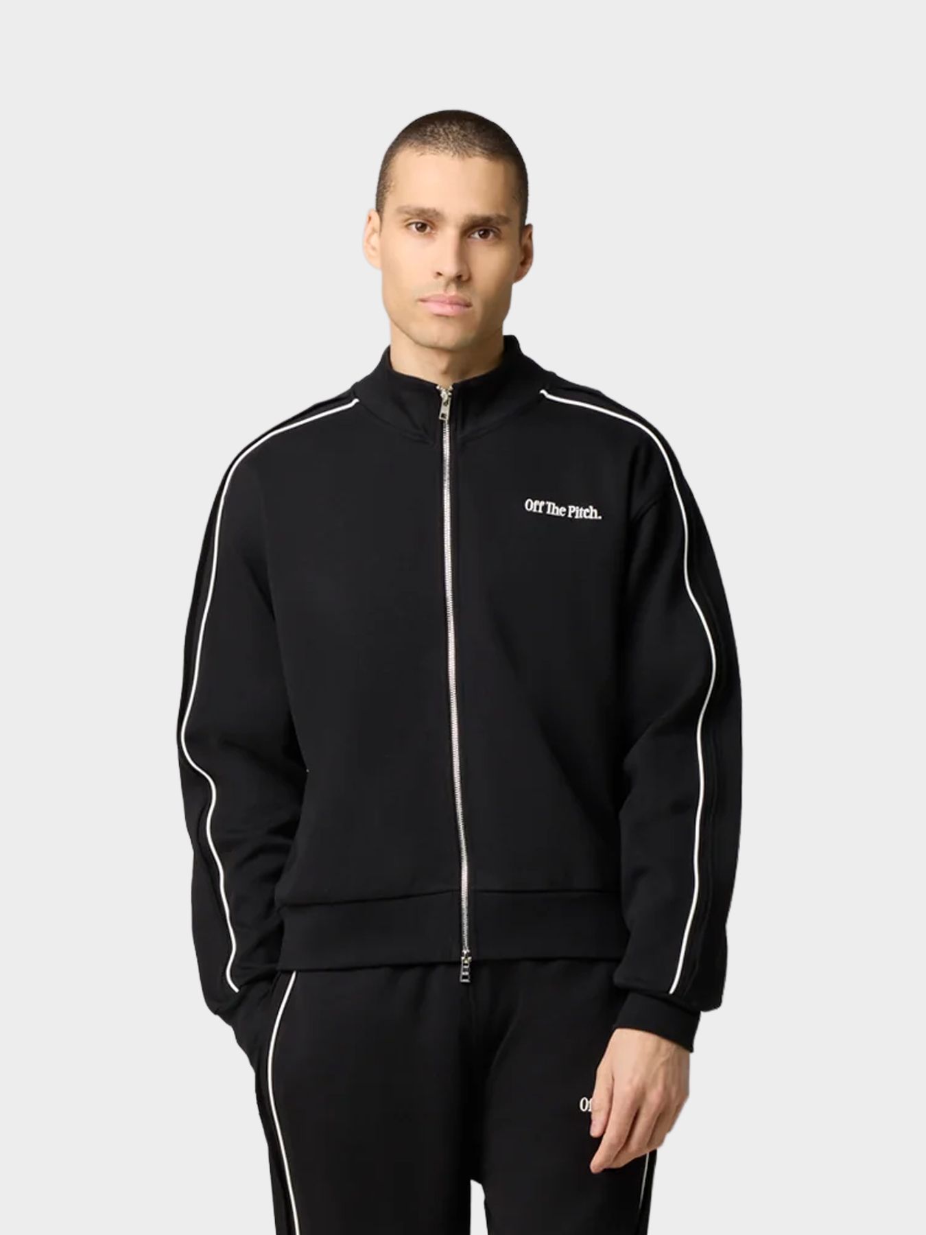 Off The Pitch Piping panel trackjacket Black 00121178-999