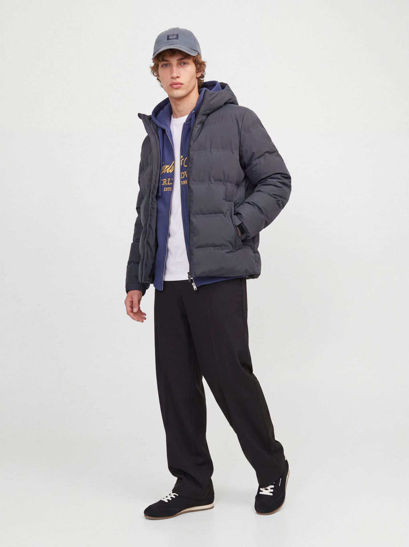 Jack & Jones JJSAGE PUFFER JACKET BF Asphalt 2900171641010