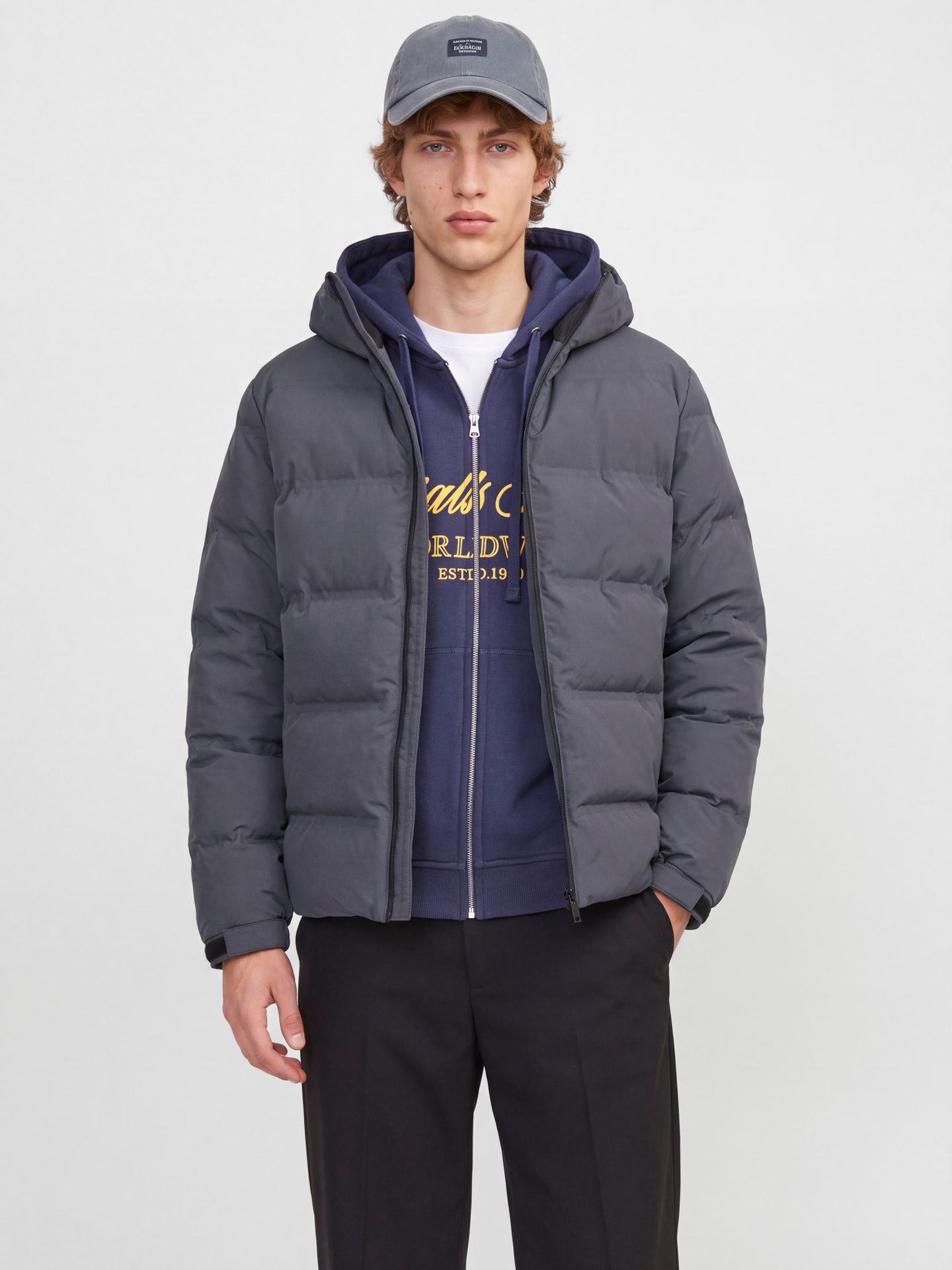 Jack & Jones JJSAGE PUFFER JACKET BF Asphalt 2900171641010