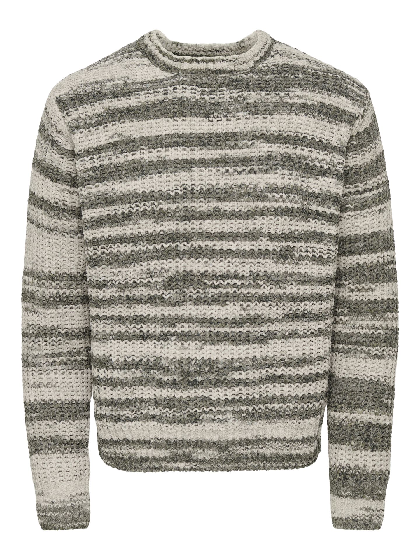 Only & Sons ONSHANK RLX CREW NECK KNIT Beluga/SILVER LINNING 00121219-EKA26011400003806