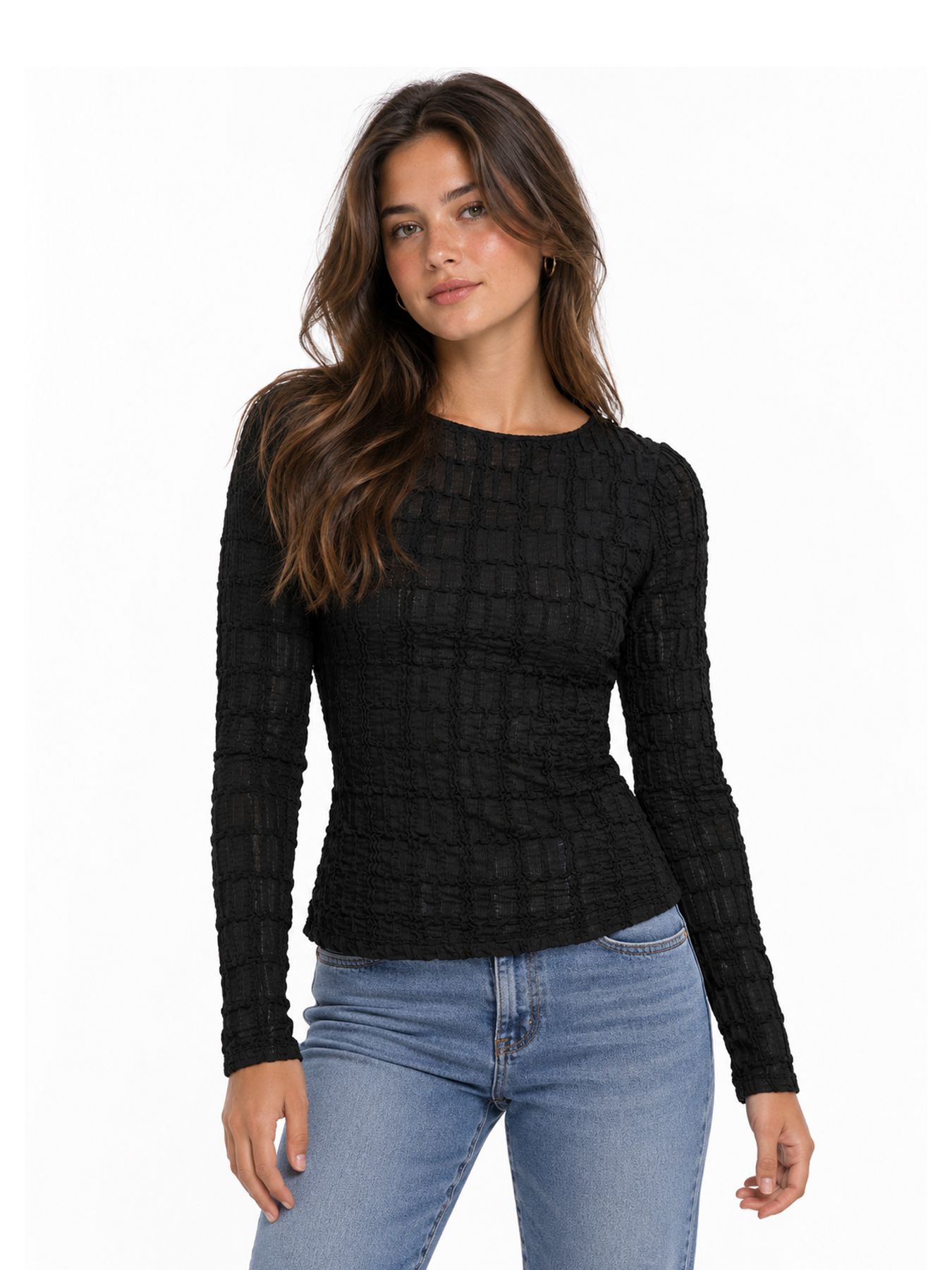 Only ONLJADE L/S BOATNECK TOP JRS Black 00121220-EKA26011400000004