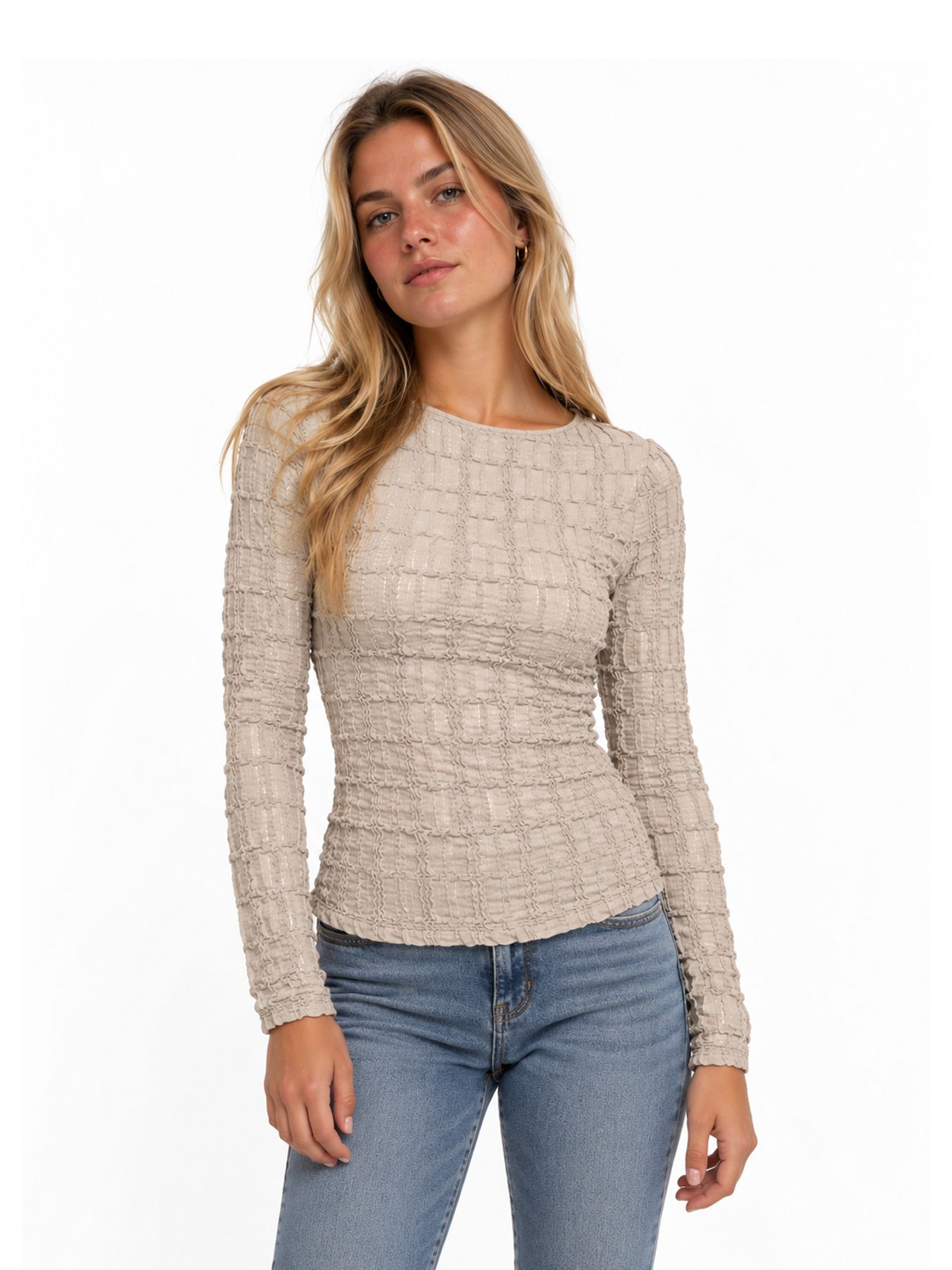 Only ONLJADE L/S BOATNECK TOP JRS Pumice Stone 00121220-EKA26011400000213