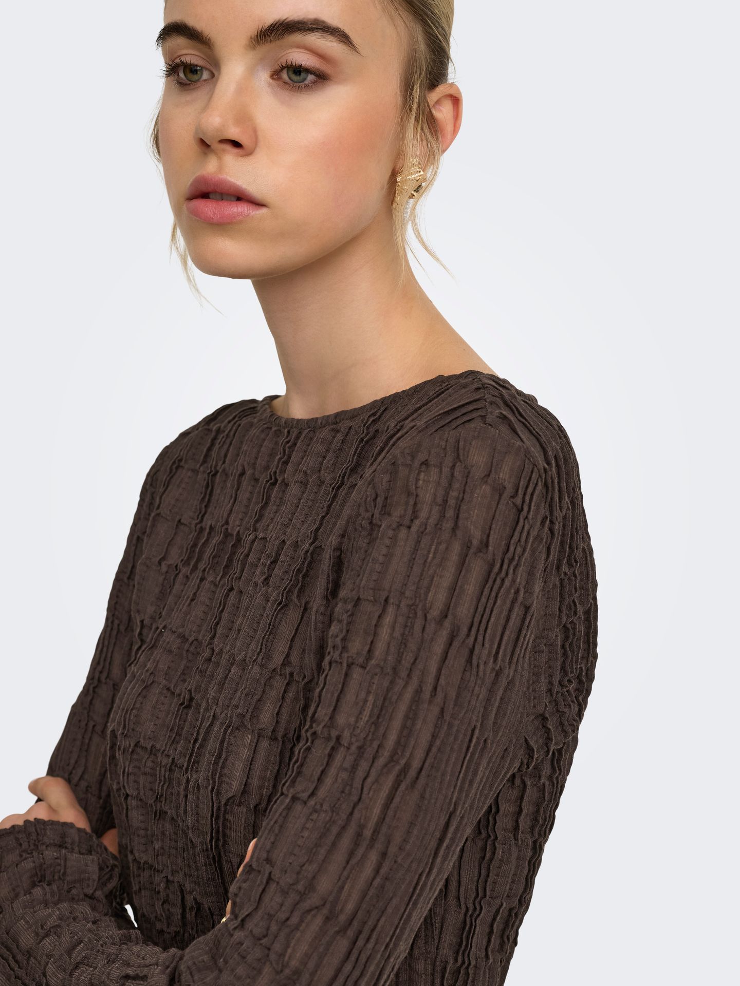 Only ONLJADE L/S BOATNECK TOP JRS Coffee Bean 2900171648040