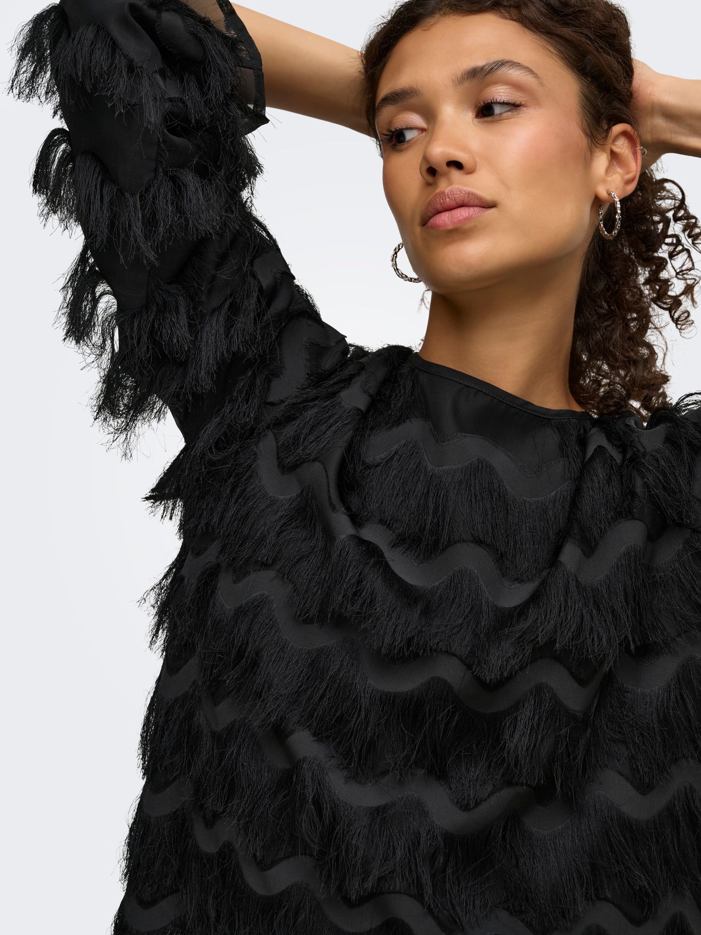 Only JDYKESHA L/S TOP WVN Black 2900171654010