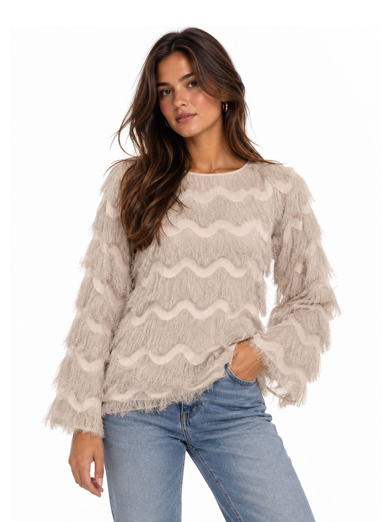 Only JDYKESHA L/S TOP WVN Pumice Stone 00121223-EKA26011400000213