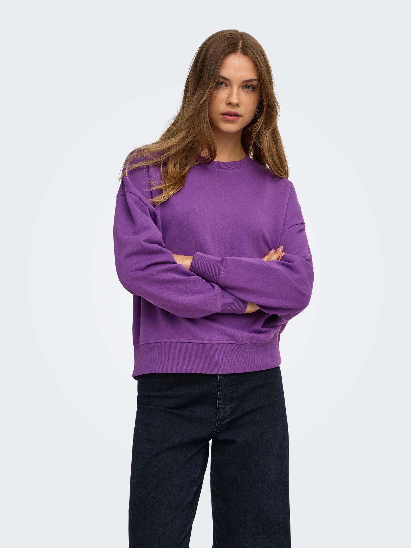 Only ONLCATRIN L/S O-NECK TEDDY UB CS SW Pansy/Pale violet flower 2900171657011