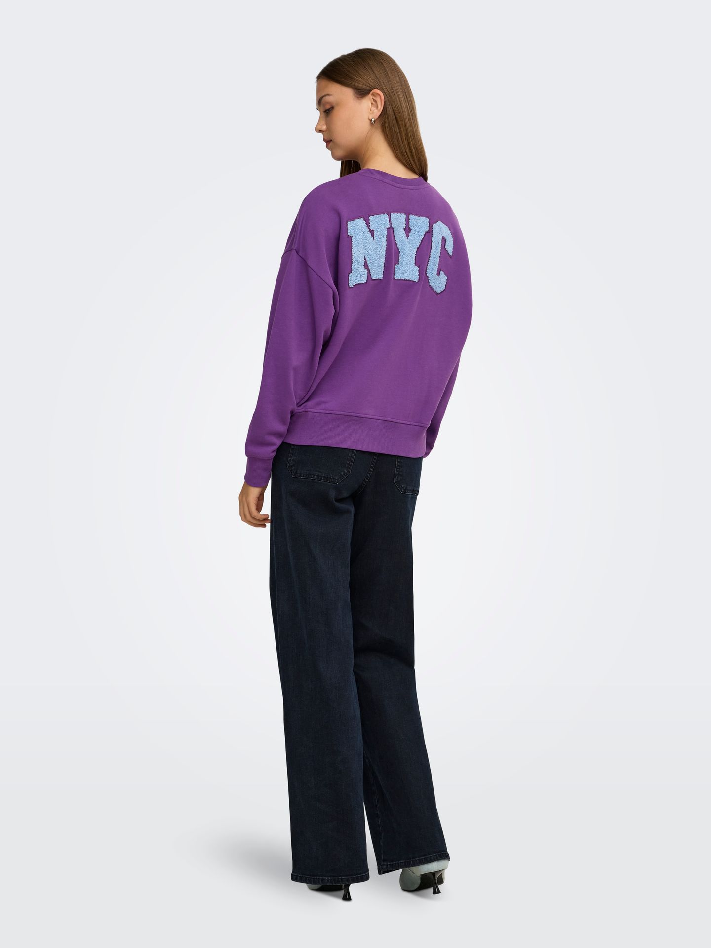 Only ONLCATRIN L/S O-NECK TEDDY UB CS SW Pansy/Pale violet flower 2900171657011