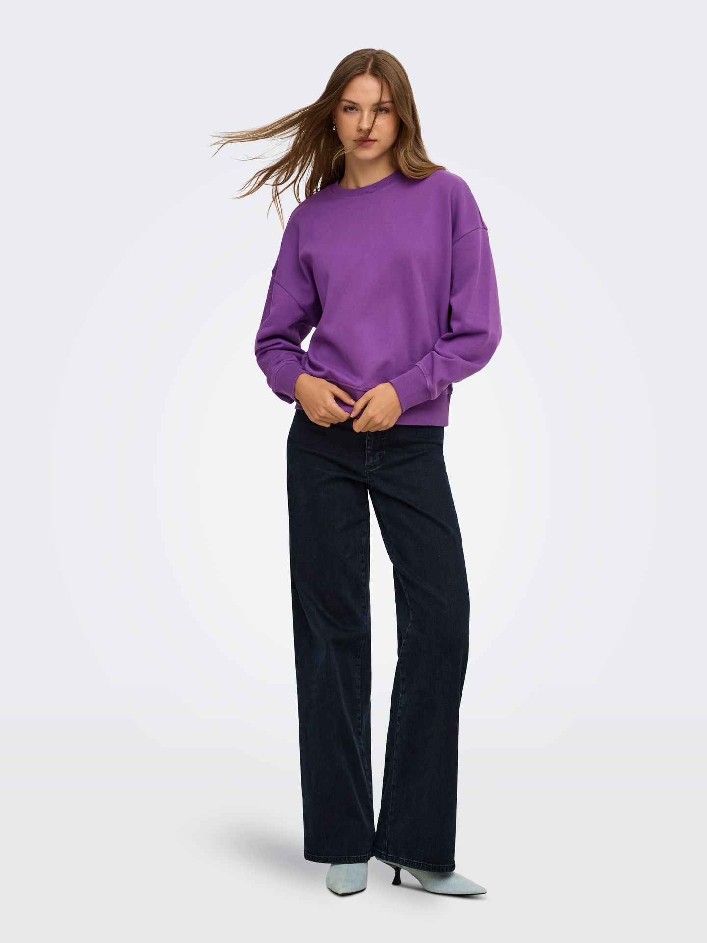 Only ONLCATRIN L/S O-NECK TEDDY UB CS SW Pansy/Pale violet flower 2900171657011