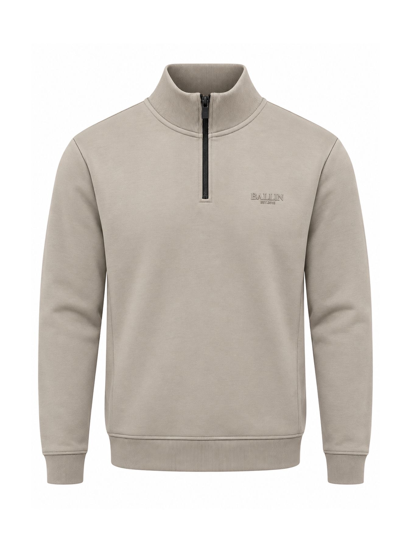 Ballin Jongens 5064 Kids half zip Stone 2900171683010