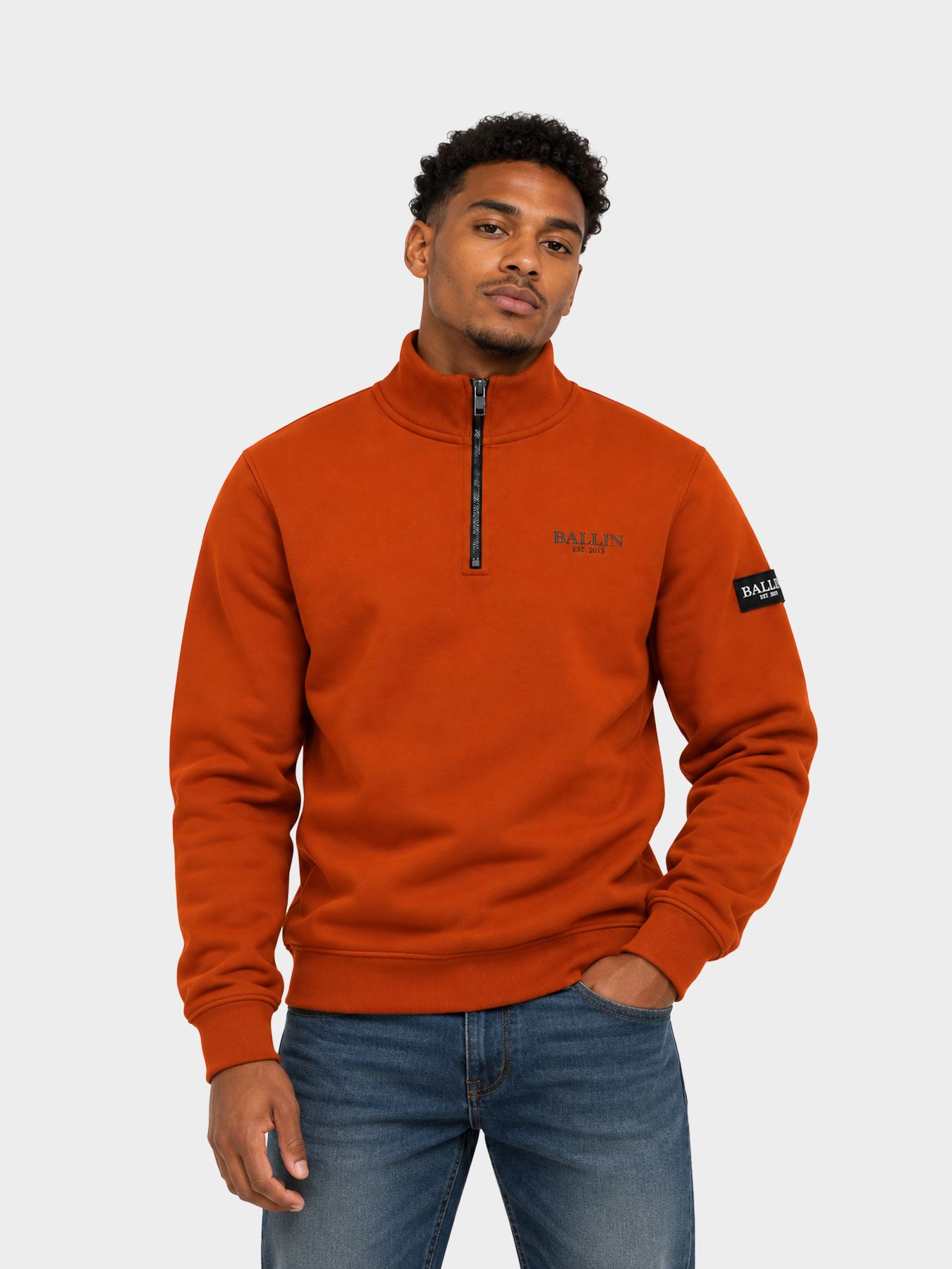 Ballin 9001 half zip COFFEE 00121243-A7