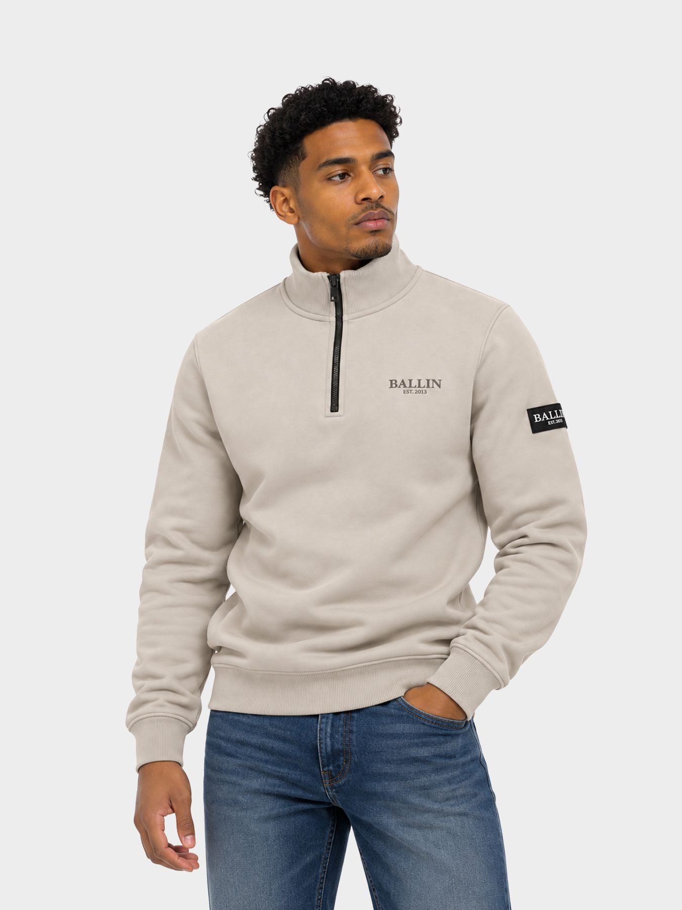 Ballin 9001 half zip Stone 00121243-STONE
