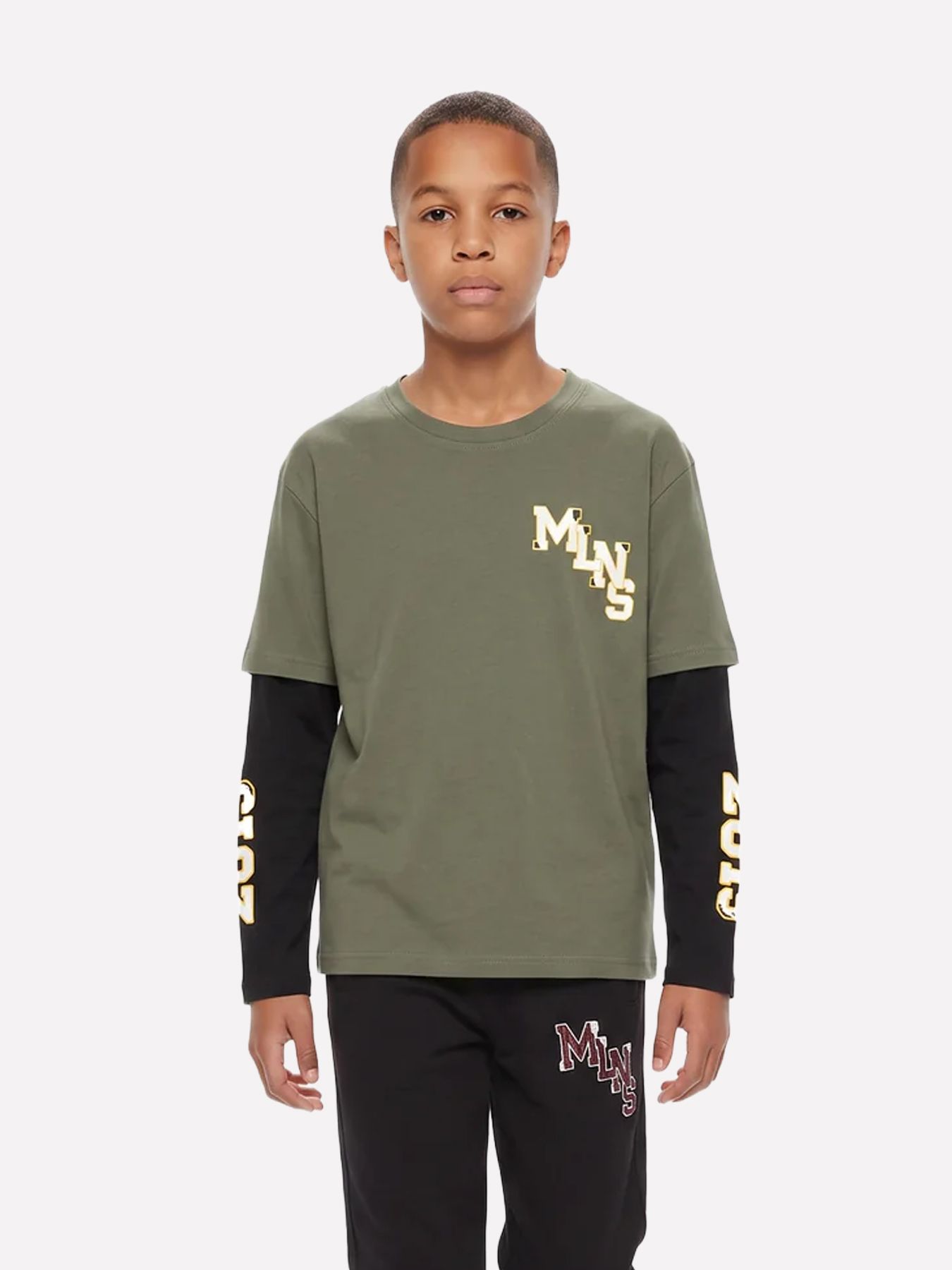 Malelions Malelions Junior College Double Layered Longsleeve 43025 Dark Olive 2900171703053