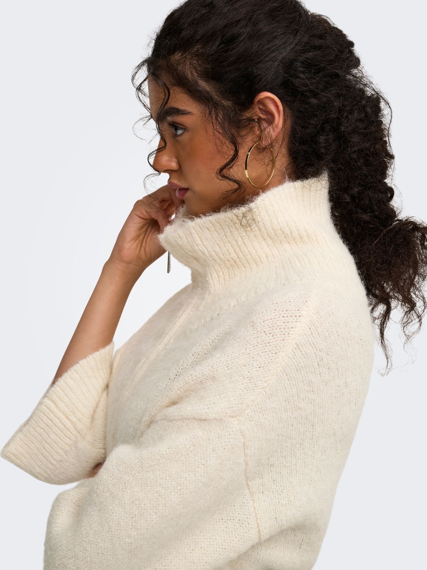 Only ONLMAGGIE 3/4 WIDE ZIP CARDI CC KNT Birch/Femme 2900171707051
