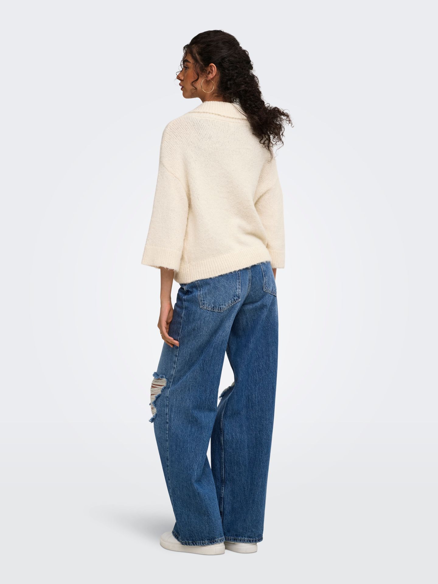 Only ONLMAGGIE 3/4 WIDE ZIP CARDI CC KNT Birch/Femme 2900171707051