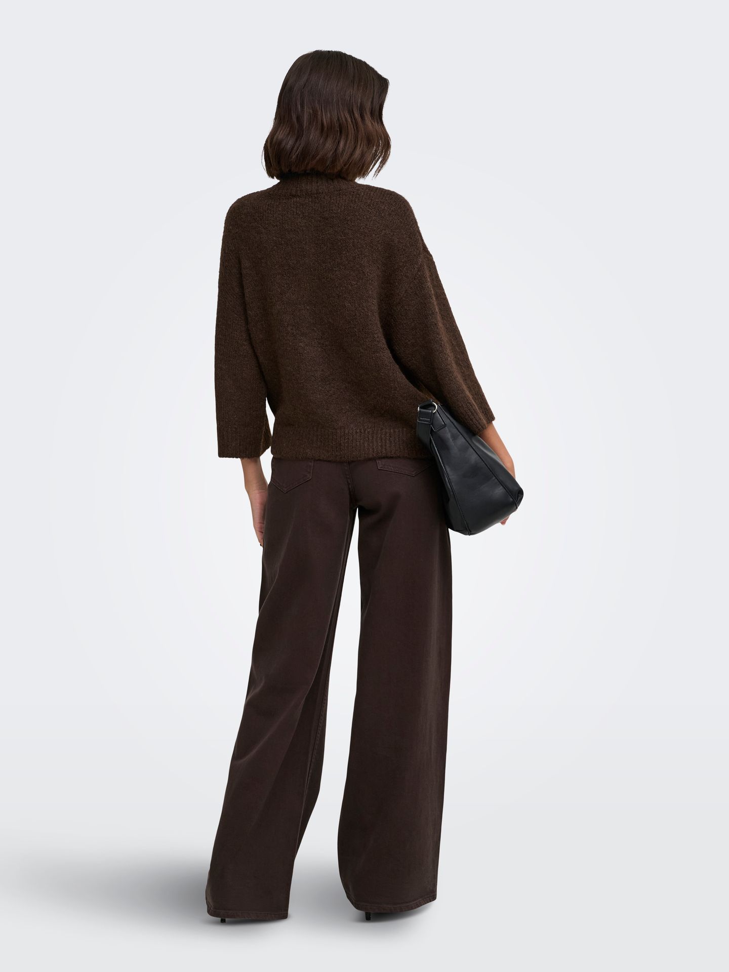 Only ONLMAGGIE 3/4 WIDE ZIP CARDI CC KNT Coffee Bean/Paris 2900171708041