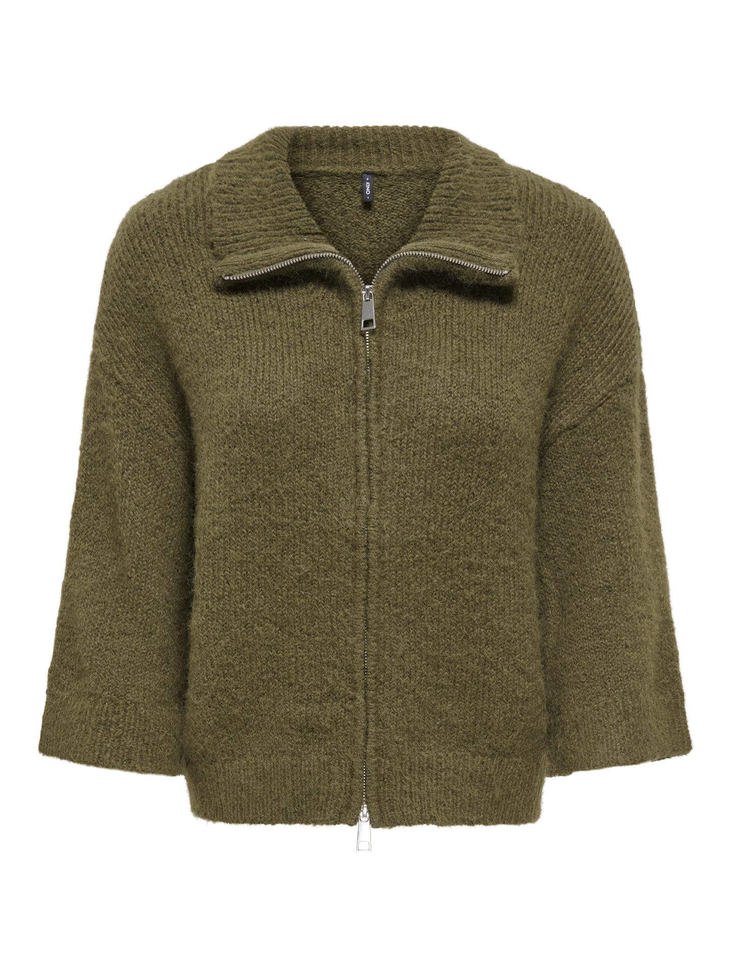 Only ONLMAGGIE 3/4 WIDE ZIP CARDI CC KNT Beech/Melange/Silver Zipper 00121254-EKA26011400003809