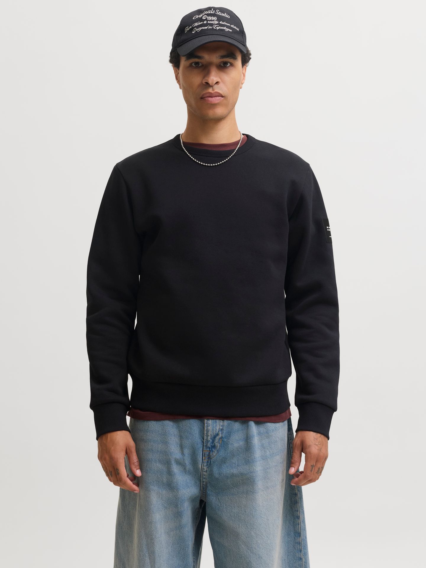 Jack & Jones JJCLEVELAND SWEAT CREW NECK LN Black 2900171720043