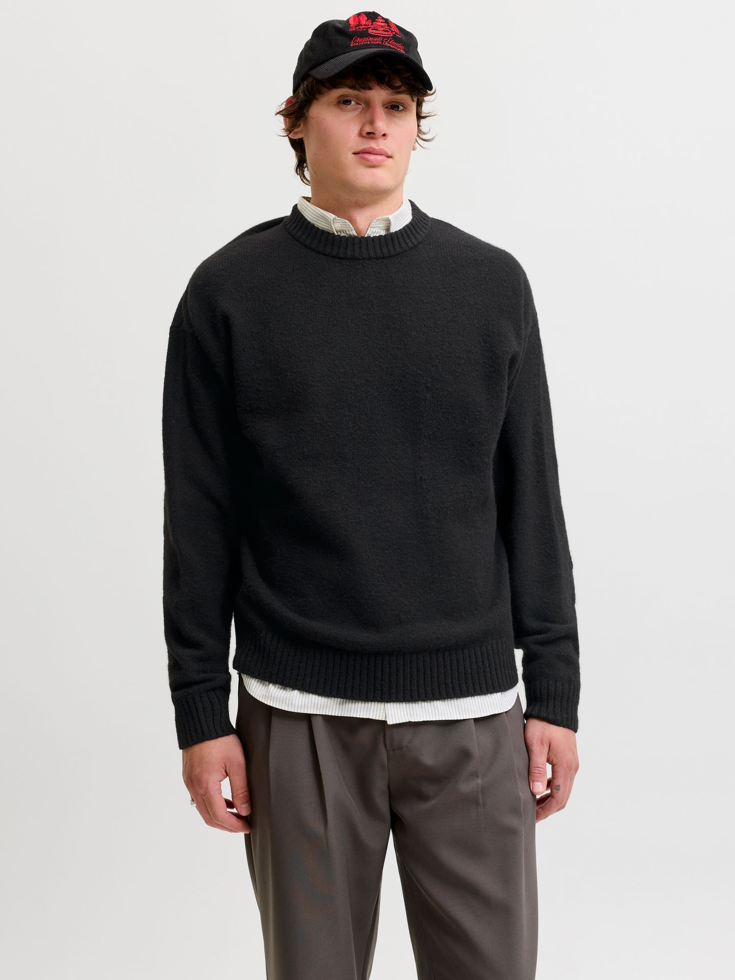 Jack & Jones JWHSOHO OLLIE KNIT CREW NECK Black 00121263-EKA26011400000232
