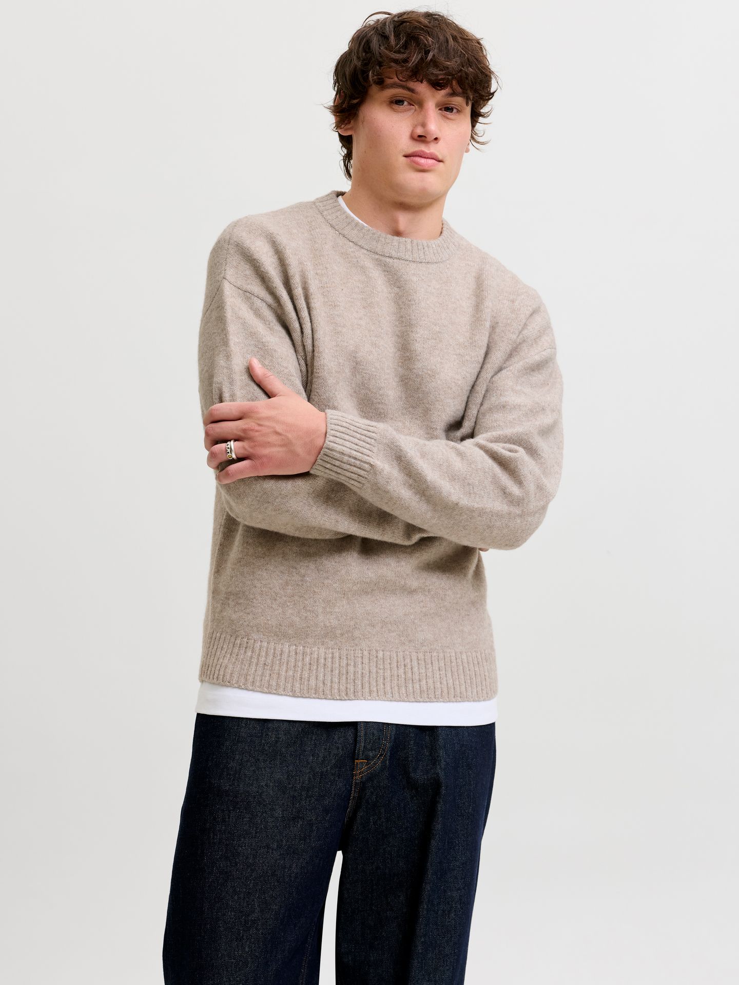 Jack & Jones JWHSOHO OLLIE KNIT CREW NECK Atmosphere 00121263-EKA26011400003134