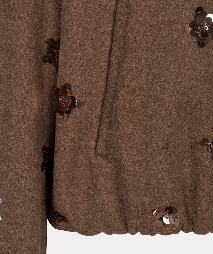 Esqualo Jacket flowers 185 coffee 2900171868059