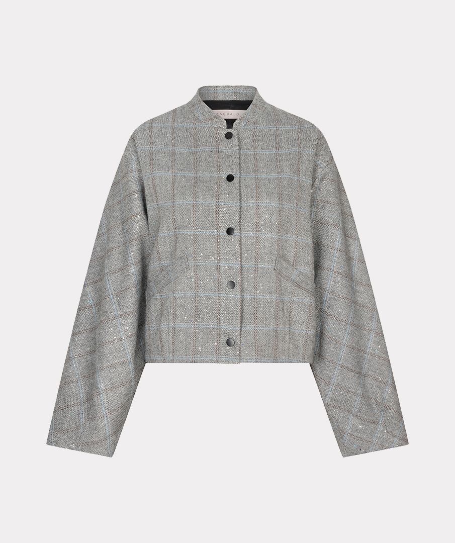 Esqualo Jacket bomber glittercheck 999 print 00121362-EKA26009300000001