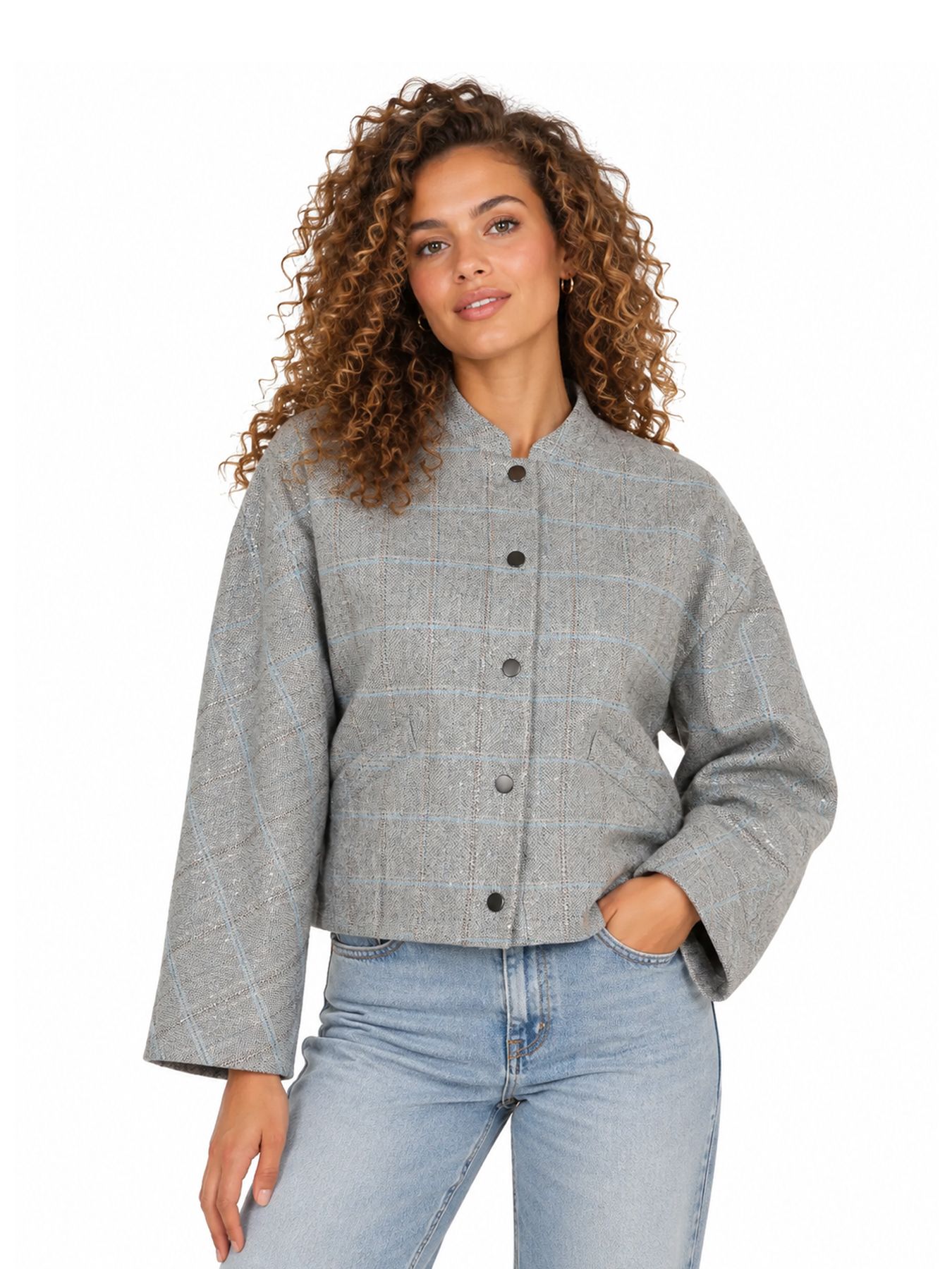 Esqualo Jacket bomber glittercheck 999 print 2900171870144