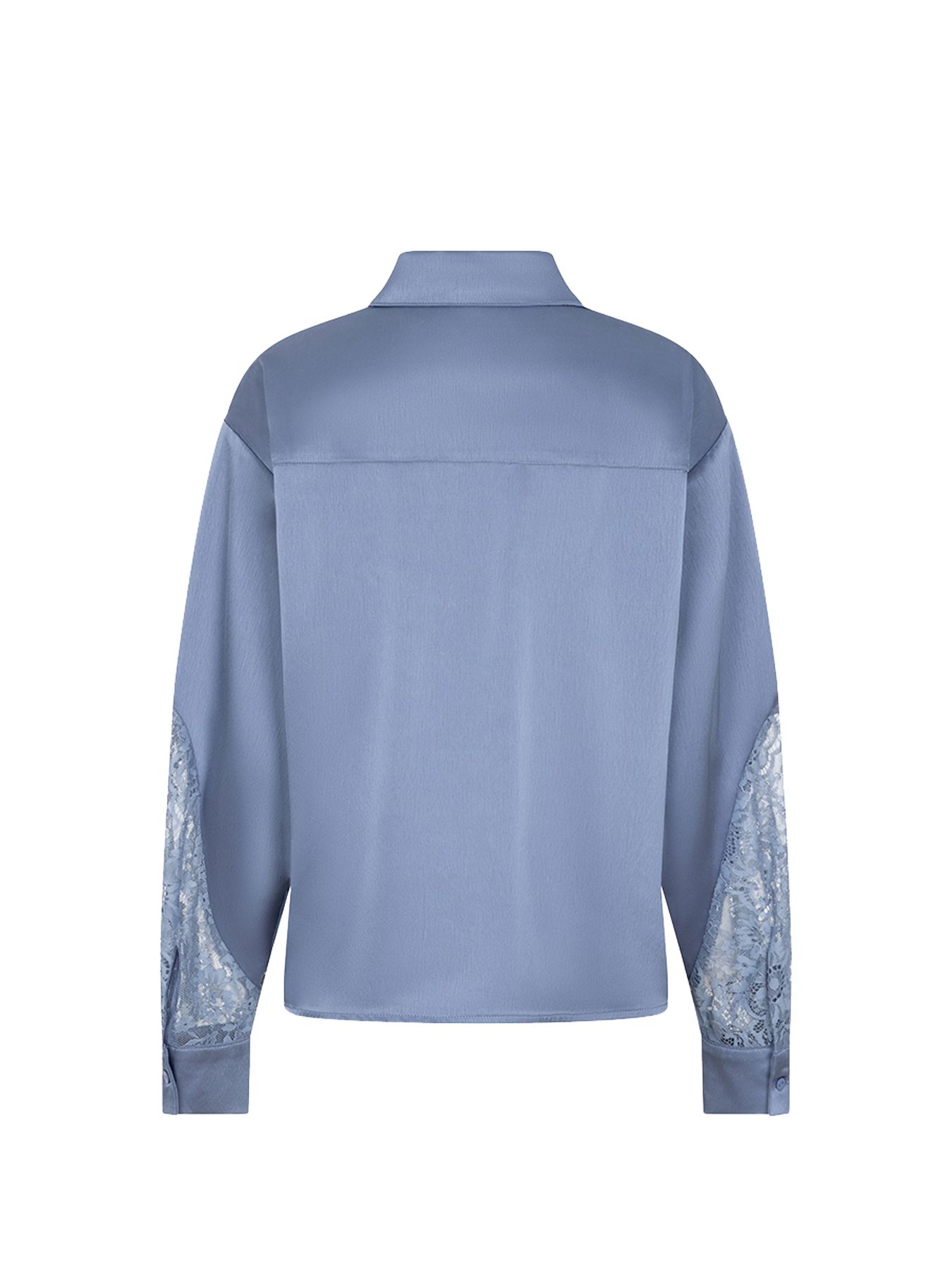 Esqualo Blouse satin lace 623 dark sky blue 2900171871134
