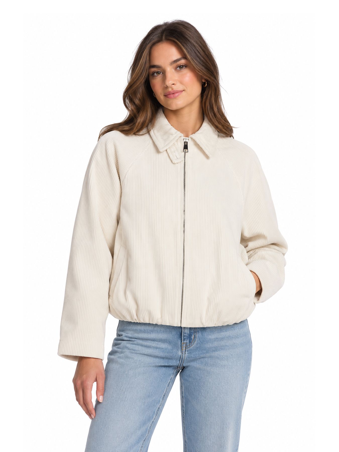 Esqualo Jacket bomber ribcord 121 vanilla 00121367-EKA26009300000061