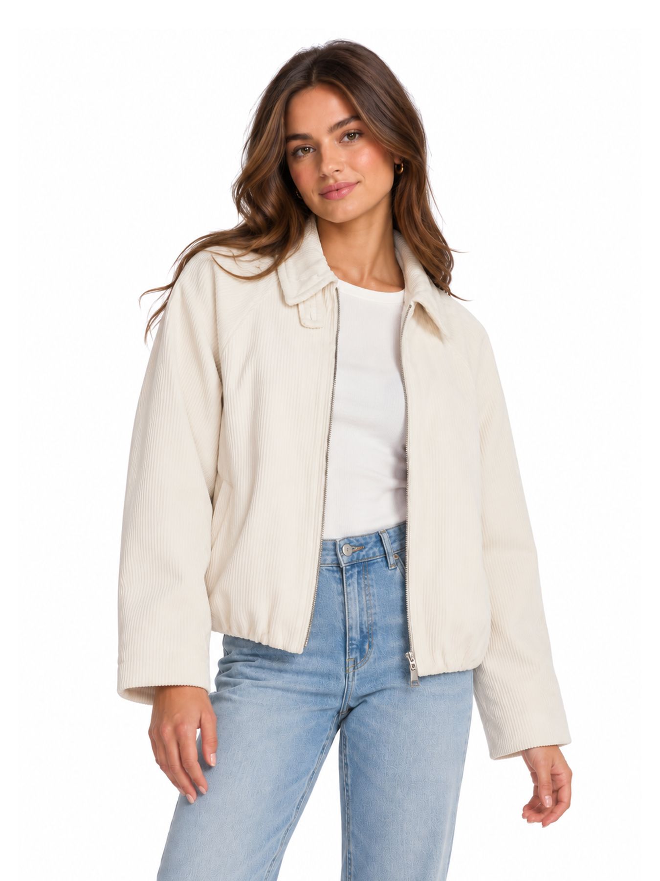 Esqualo Jacket bomber ribcord 121 vanilla 2900171875033