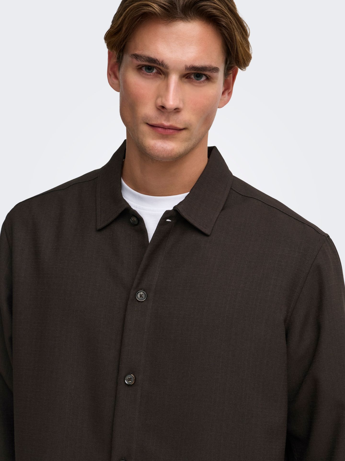 Only & Sons ONSHANSI ARIO LS SHIRT RLX Coffee Bean 2900172108048