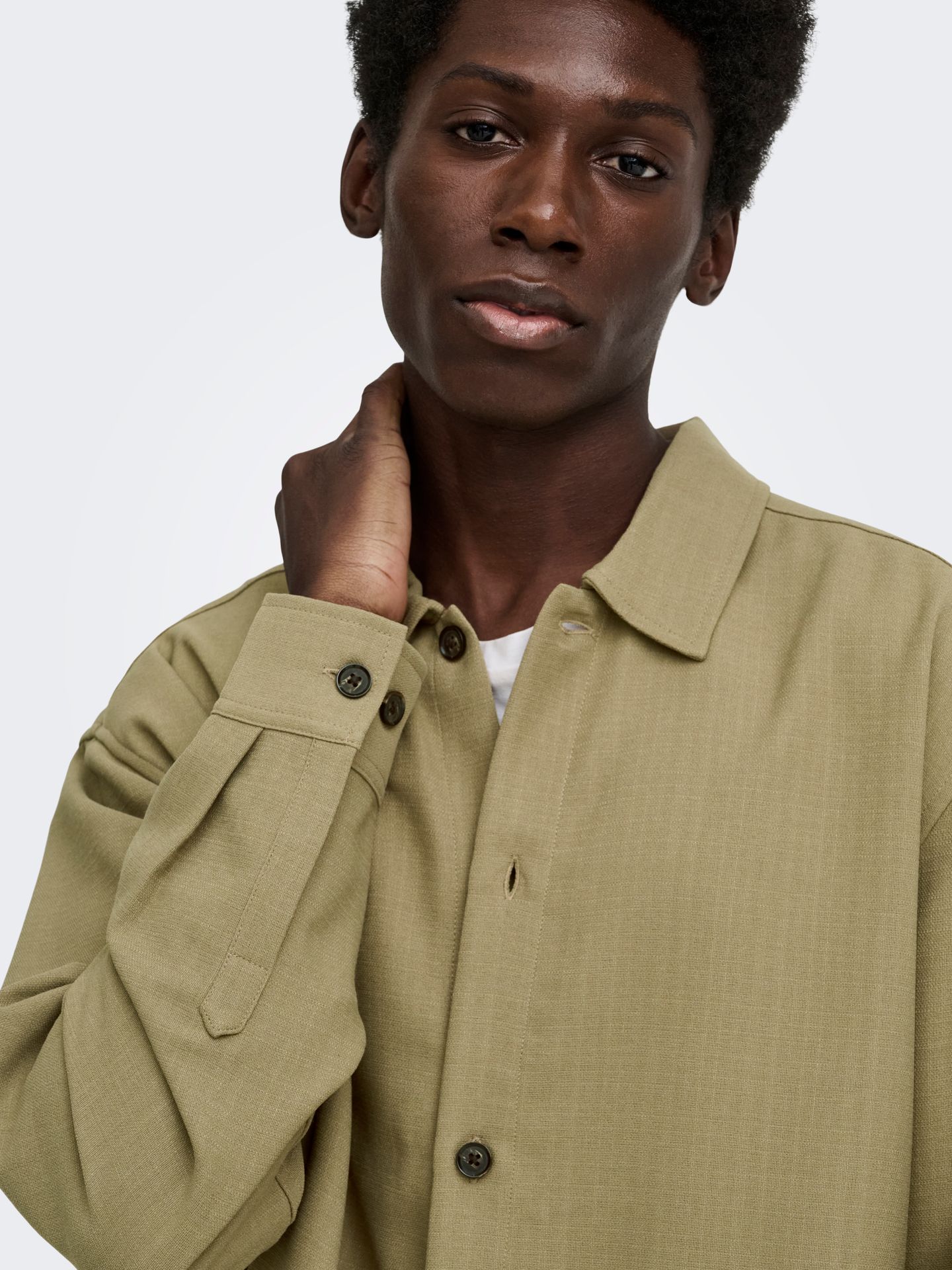 Only & Sons ONSHANSI ARIO LS SHIRT RLX Petrified Oak 2900172122051