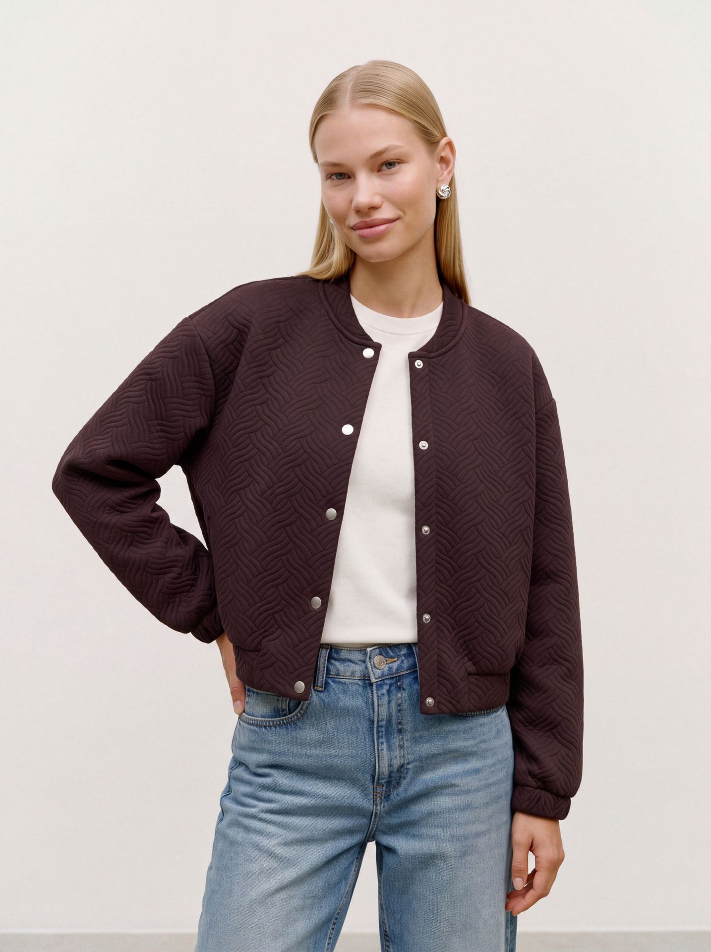 Vero Moda VMJADA LS BOMBER TOP JRS Chocolate Torte 2900172110027