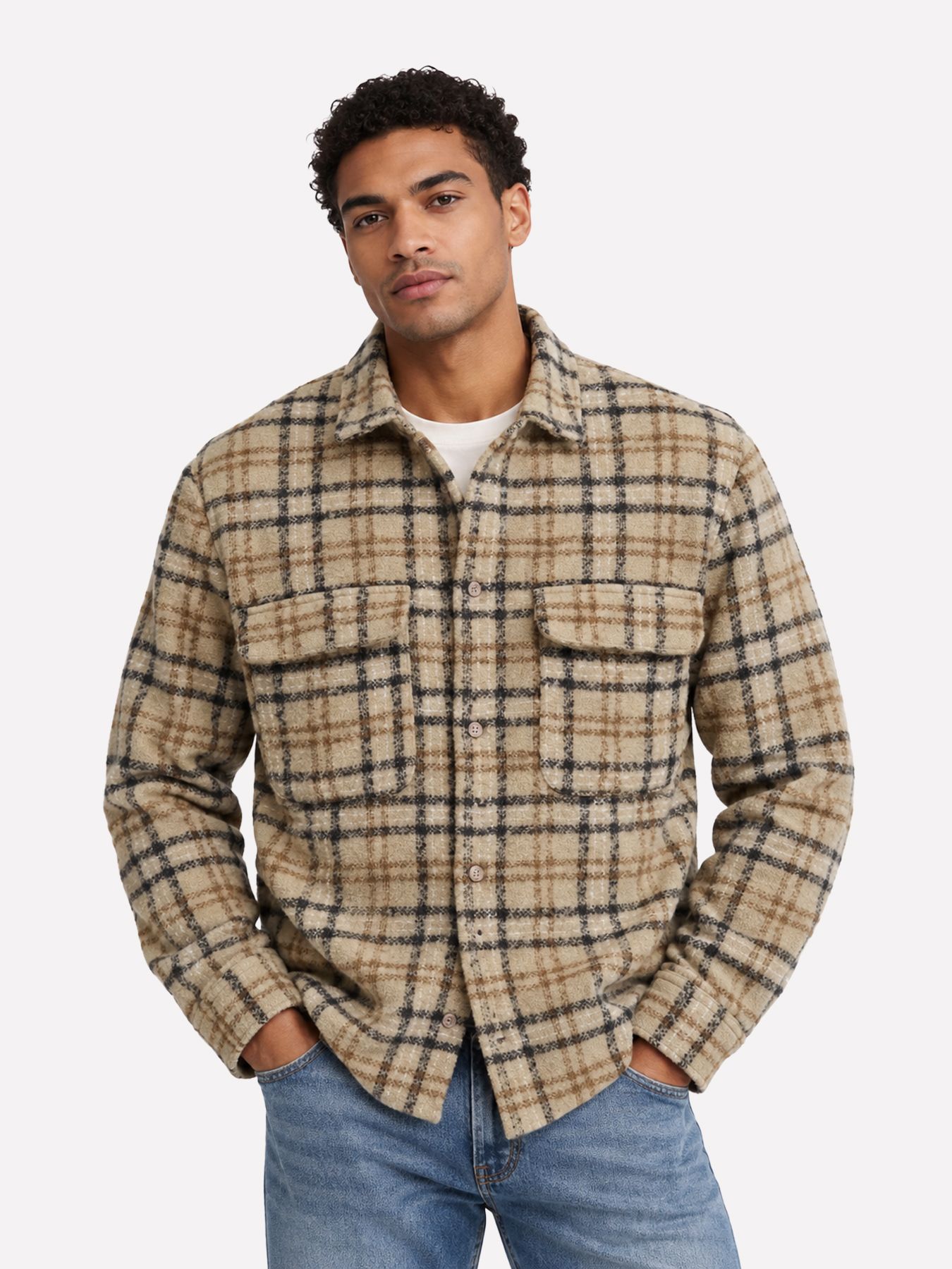 Only & Sons ONSLUIGI LS BOUCLE REG OVERSHIRT Twill 00121474-EKA26011400000870