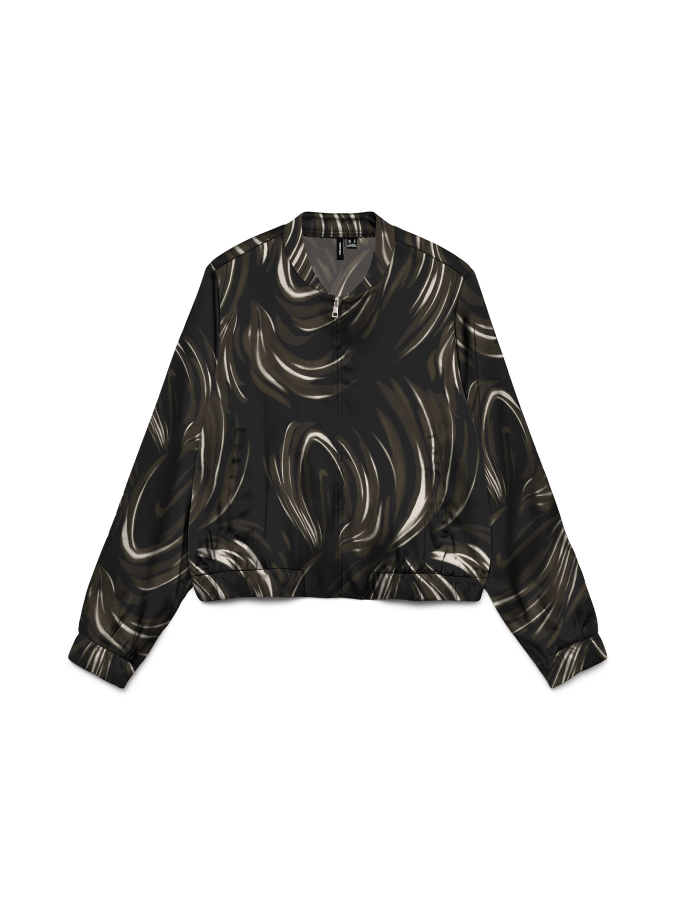 Vero Moda VMMIRO LS BOMBER WVN Black/SNOQ WHITE EMB 2900172121030