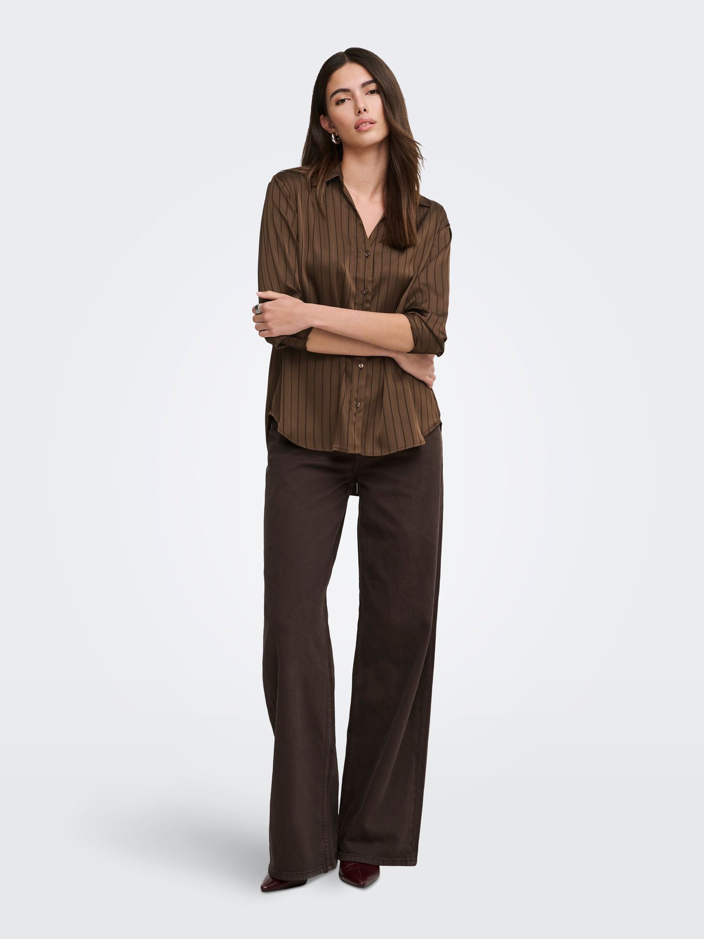 Only ONLLYRIA LS STRIPE SHIRT WVN Carafe 2900172124024