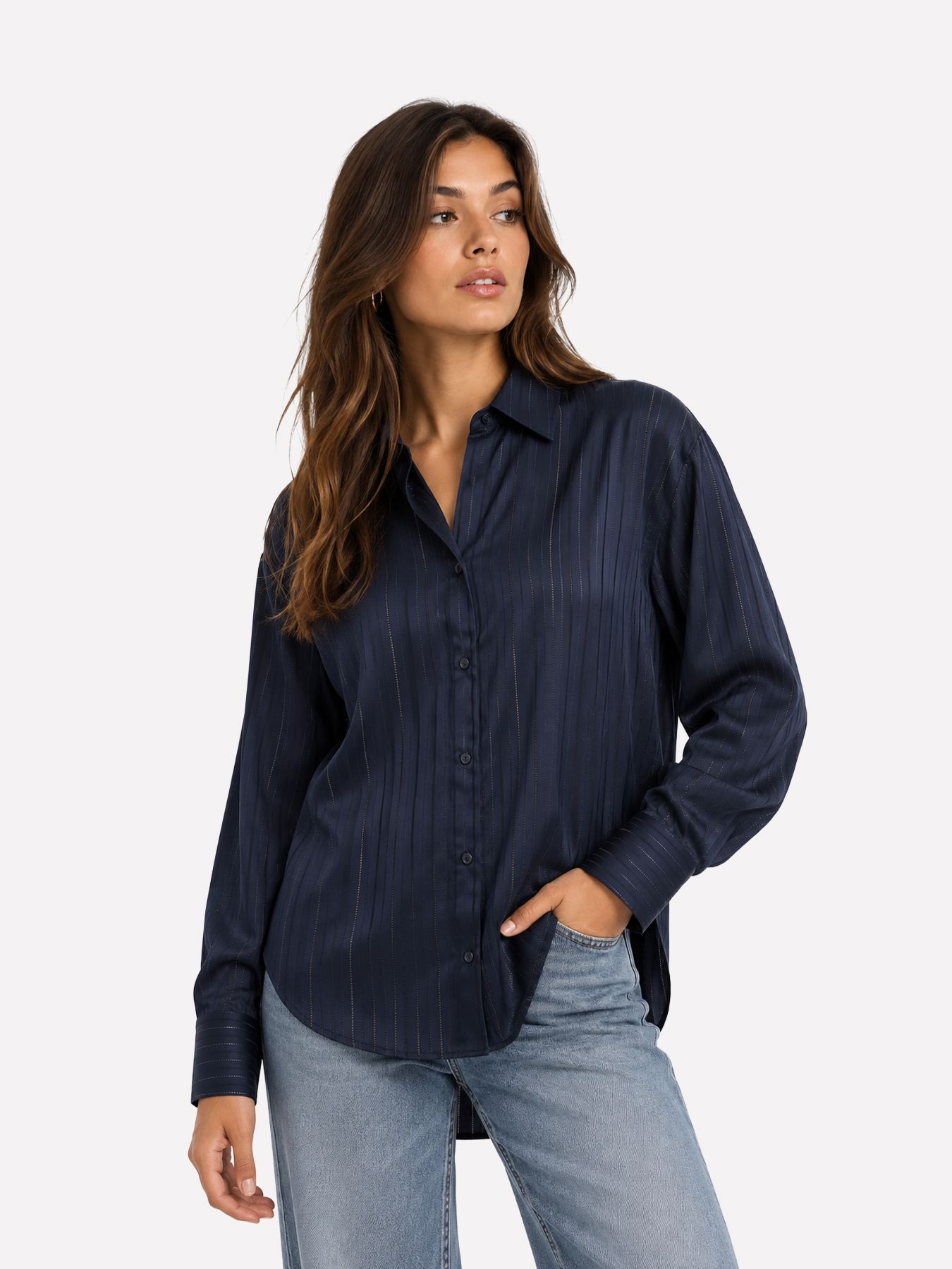 Only ONLLYRIA LS STRIPE SHIRT WVN Naval Academy 00121479-EKA26011400002415