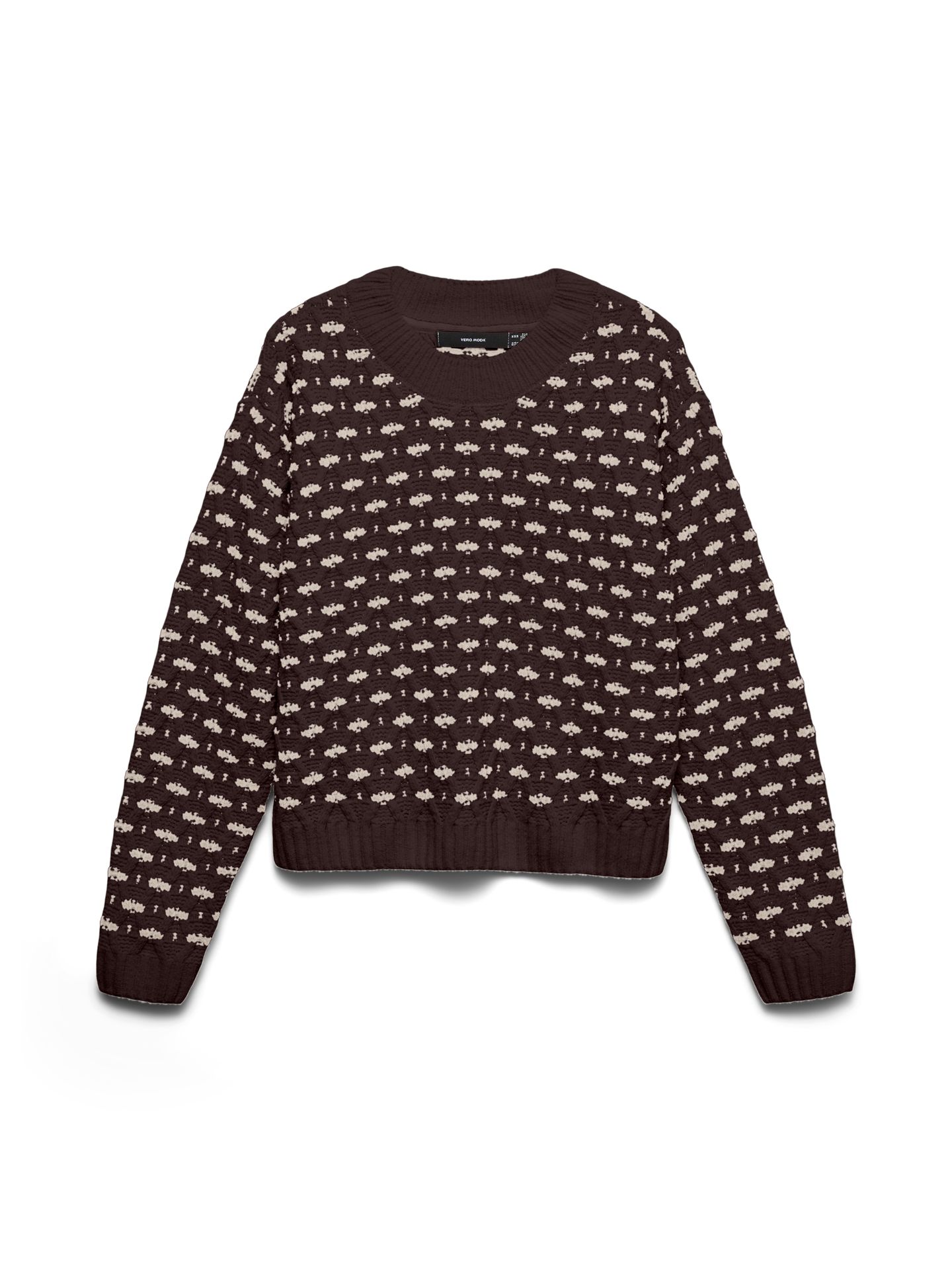 Vero Moda VMSHARON LS O-NECK PULLOVER BOO Chocolate Torte/MELANGE 00121480-EKA26011400003157