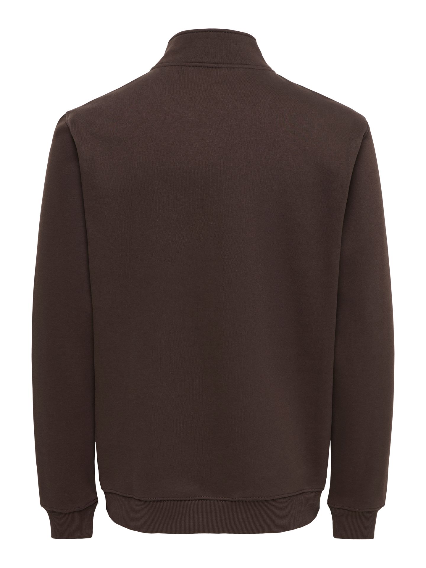 Only & Sons ONSCONNOR EMB. REG LS HALF ZIP Coffee Bean/MENU STRUCTURE 2900172299012