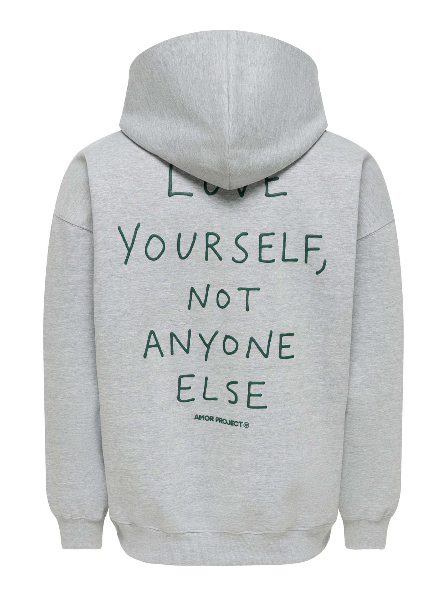 Only & Sons ONSHENRY SCRIBBLE OVZ LS HOODIE Light Grey Melange/LOVE YOURSELF 2900172298022